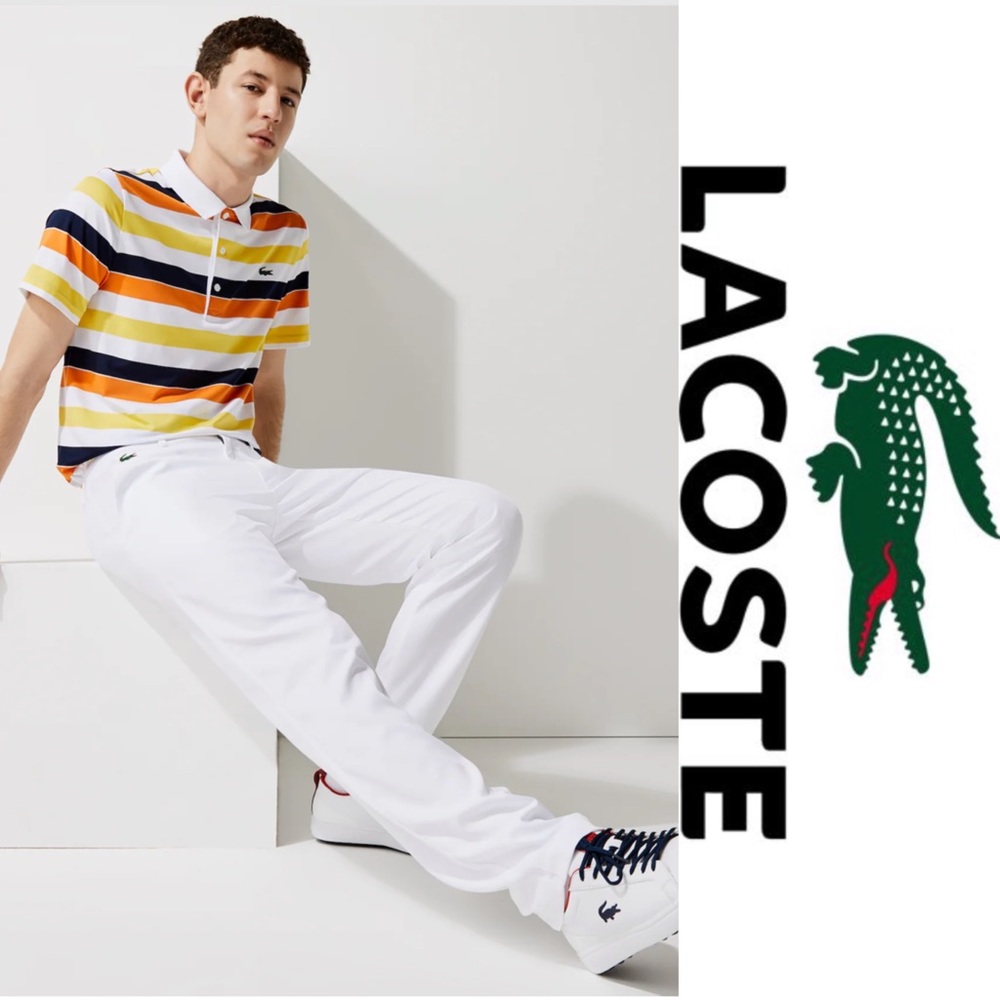 Lacoste SPORT White Stretch Golf Chino PantsI*NWT